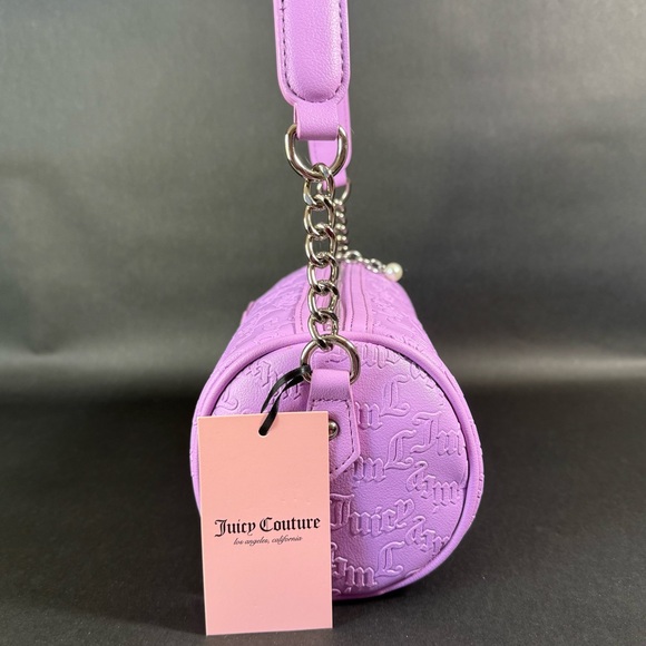Juicy Couture String Of Pearls Roll Bag Violet Tulle - Rhinestone logo - Picture 5 of 8
